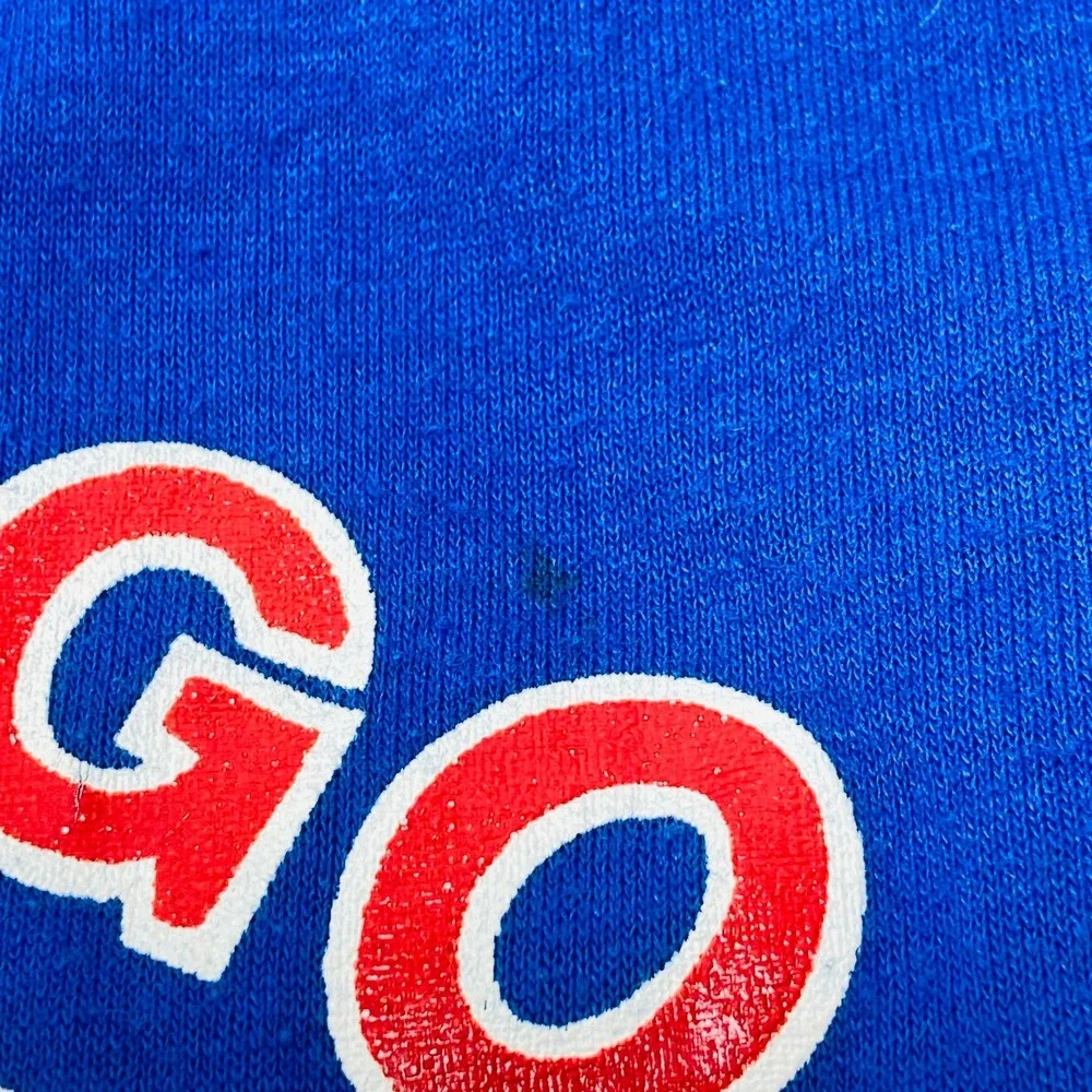 VTG Kids Chicago Cubs Single Stitch T Shirt Small Sunburst‎ Sportswear Baseball